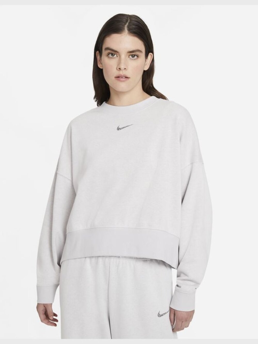Nike Women's Gray Collection Essential Crew Neck Casual Sweatshirt Size S
